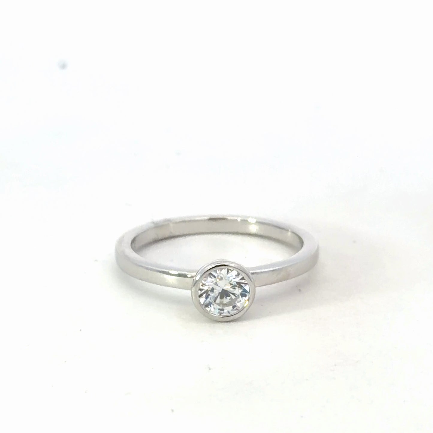 Sterling Silver Bezel Set Ring