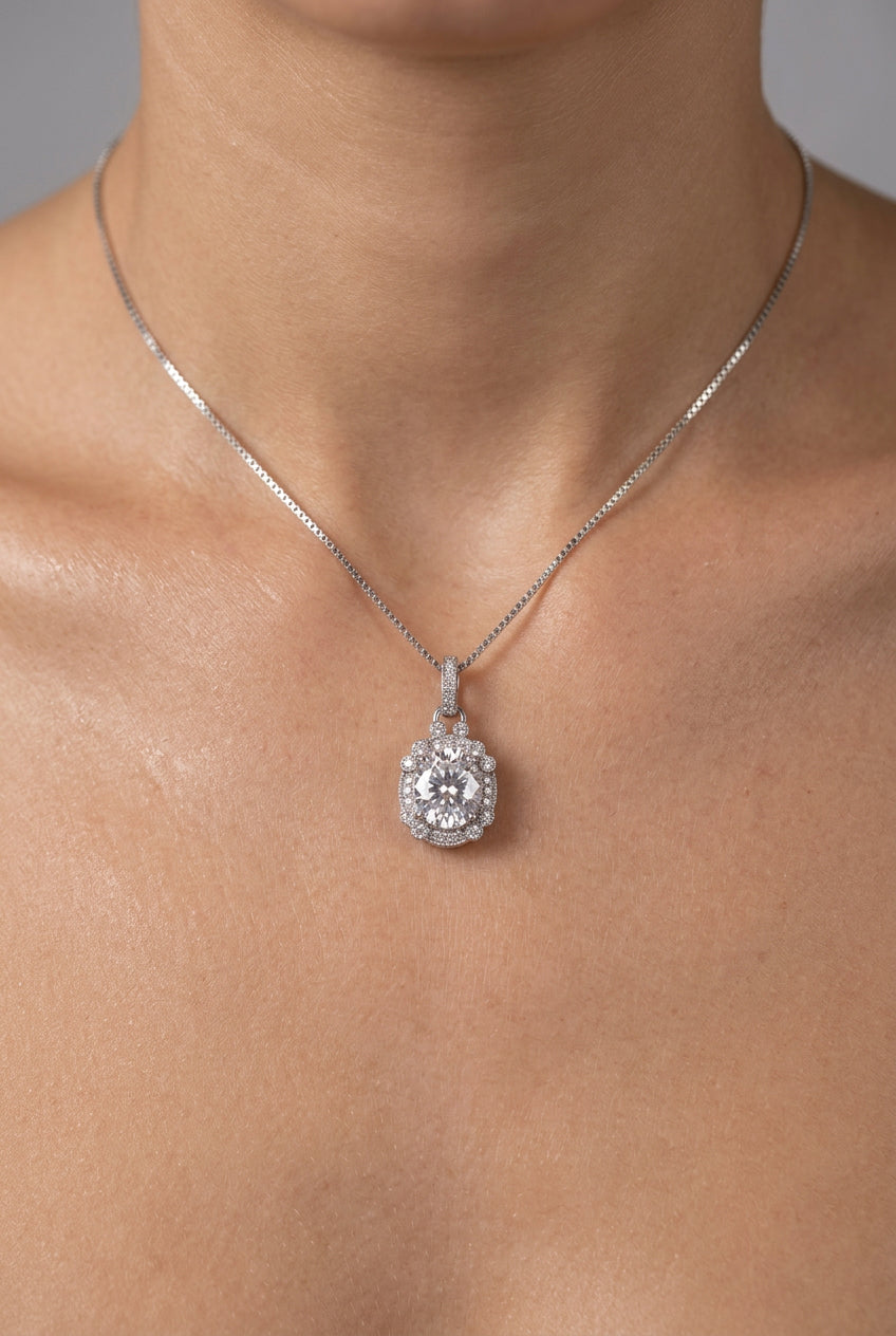Sterling Silver Oval-cut Necklace