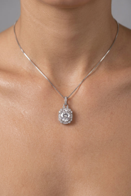 Sterling Silver Oval-cut Necklace