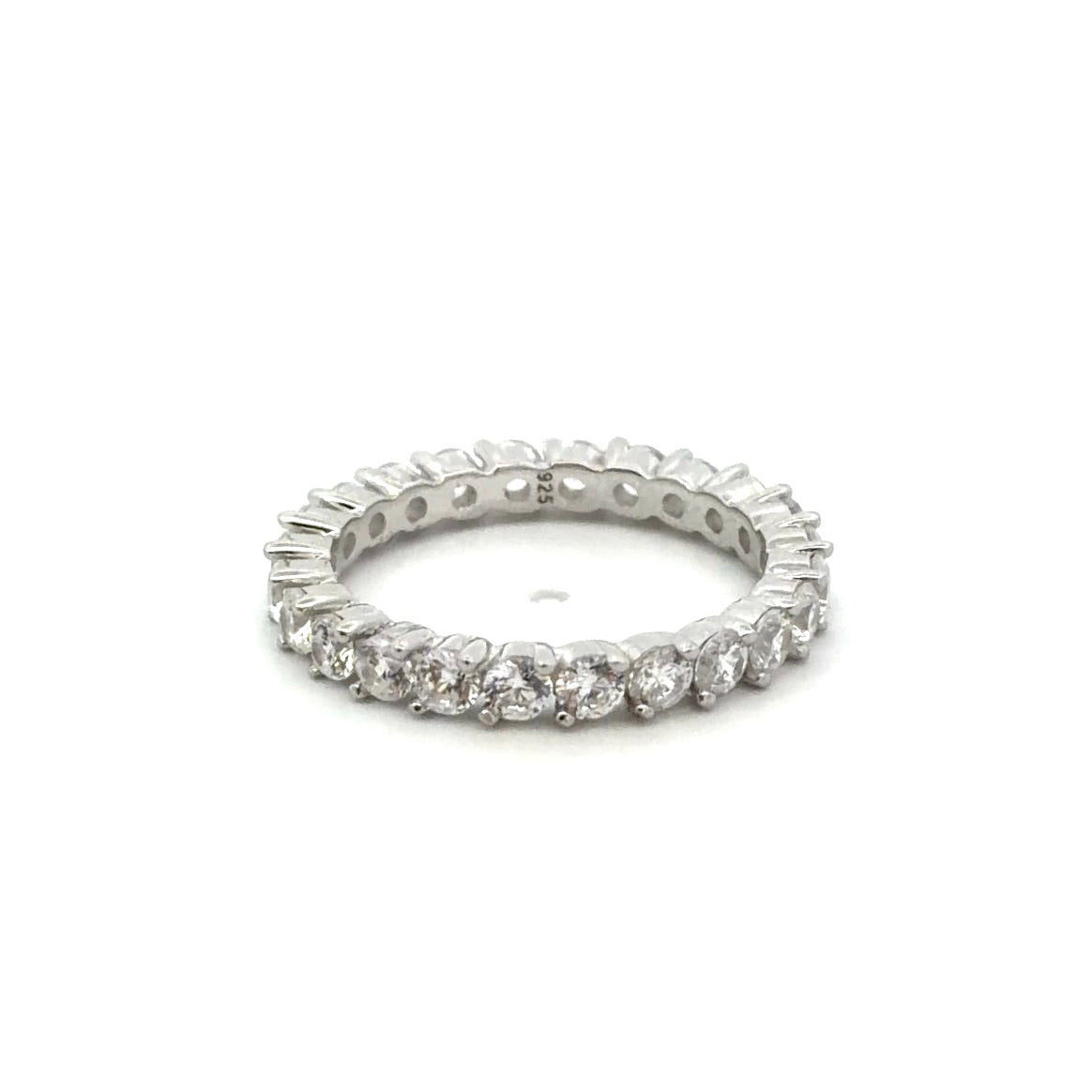 Sterling Silver Eternity Ladies Band