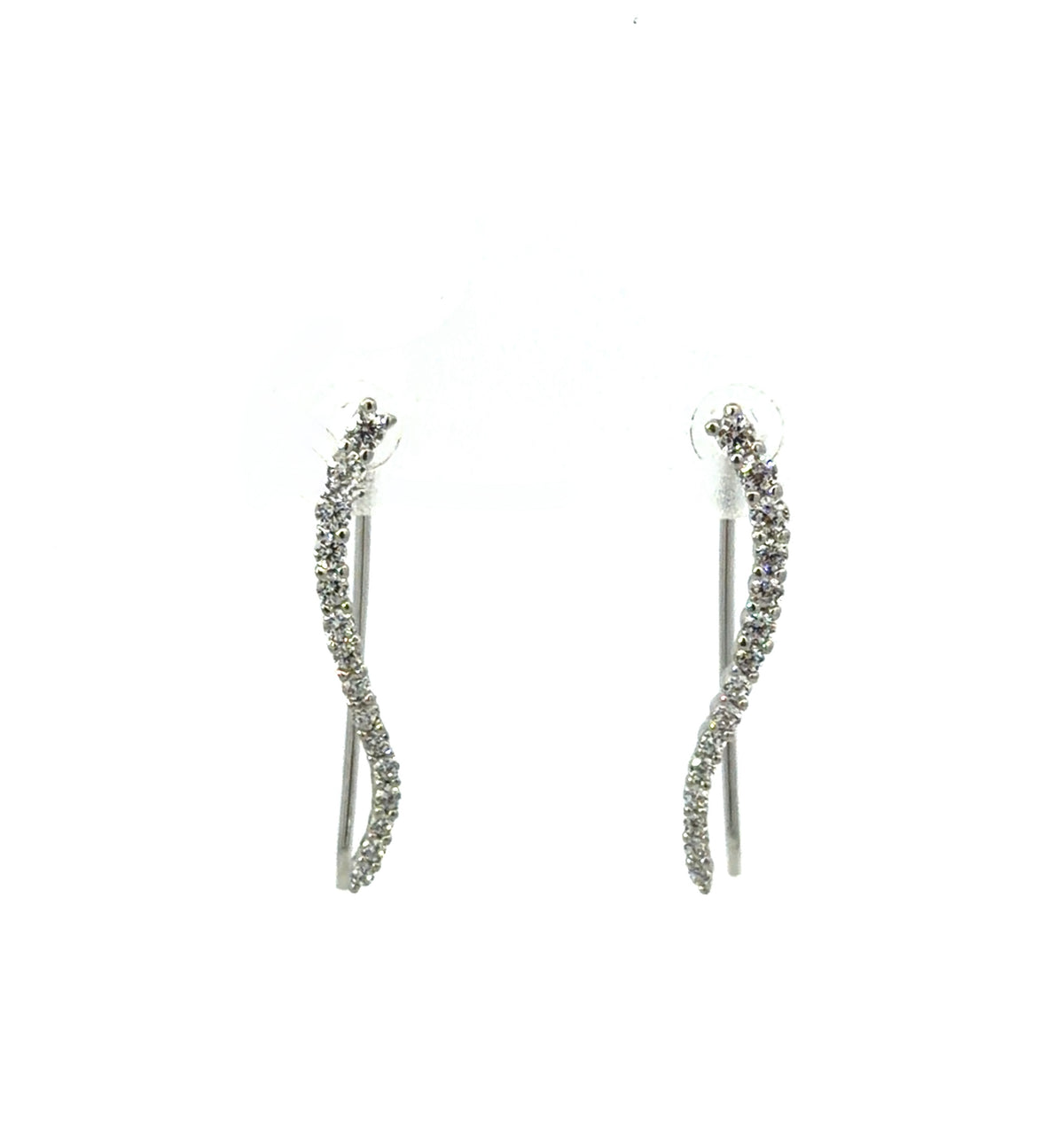 Sterling Silver S-Curve Ear Climber Earring