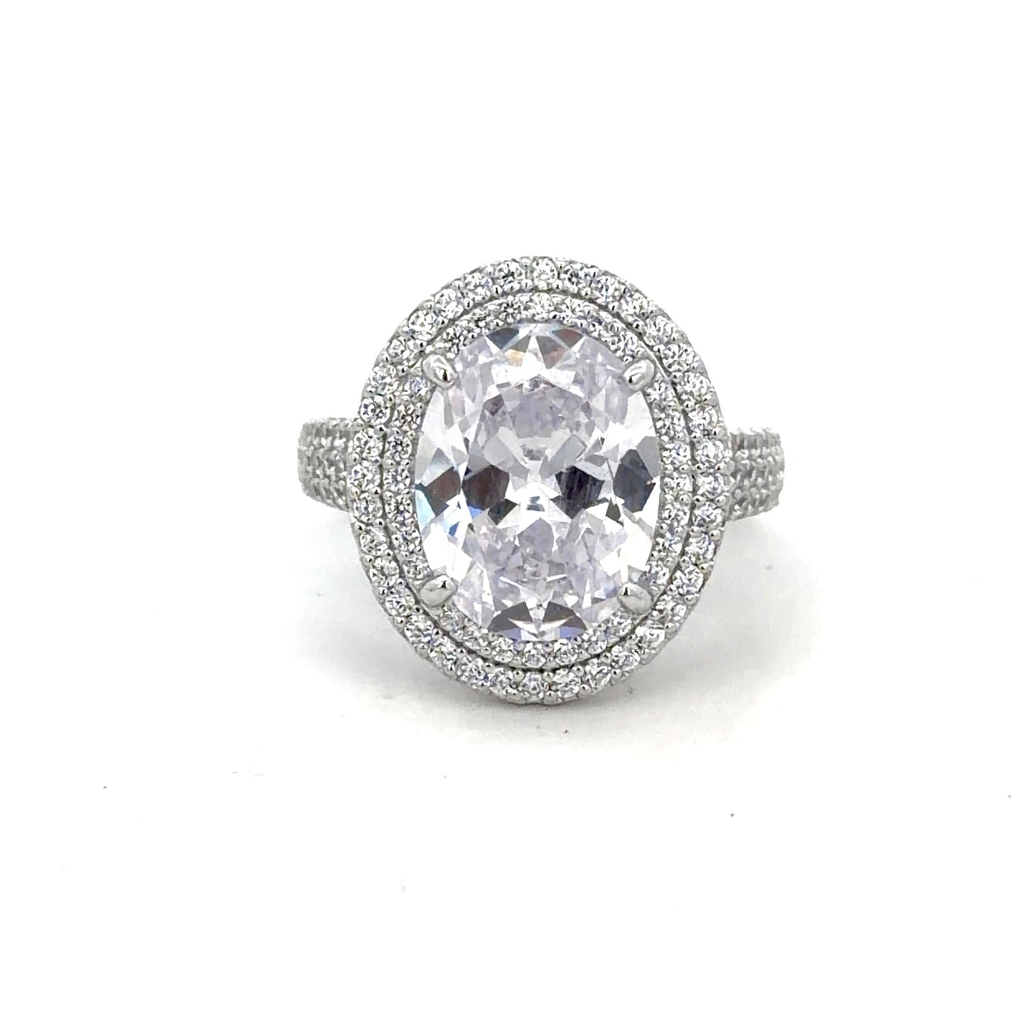 Sterling Silver Oval cut Cocktail Ring