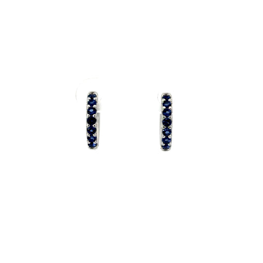Sterling Silver Cubic ZirconiaHuggie Earrings