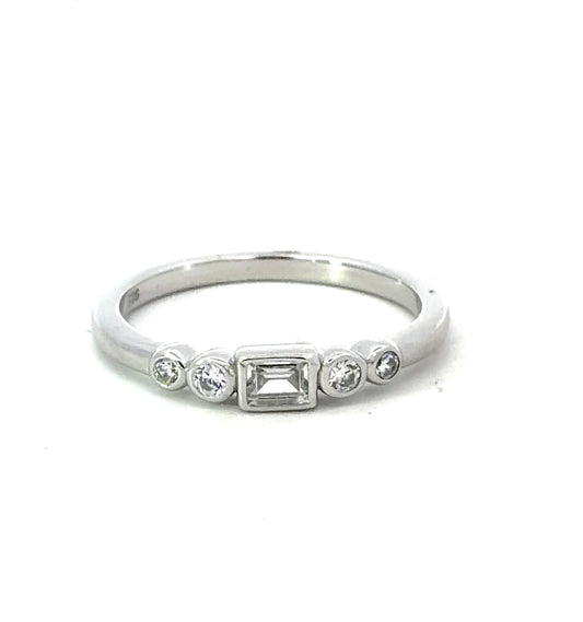 Sterling Silver Contemporary Ladies Band