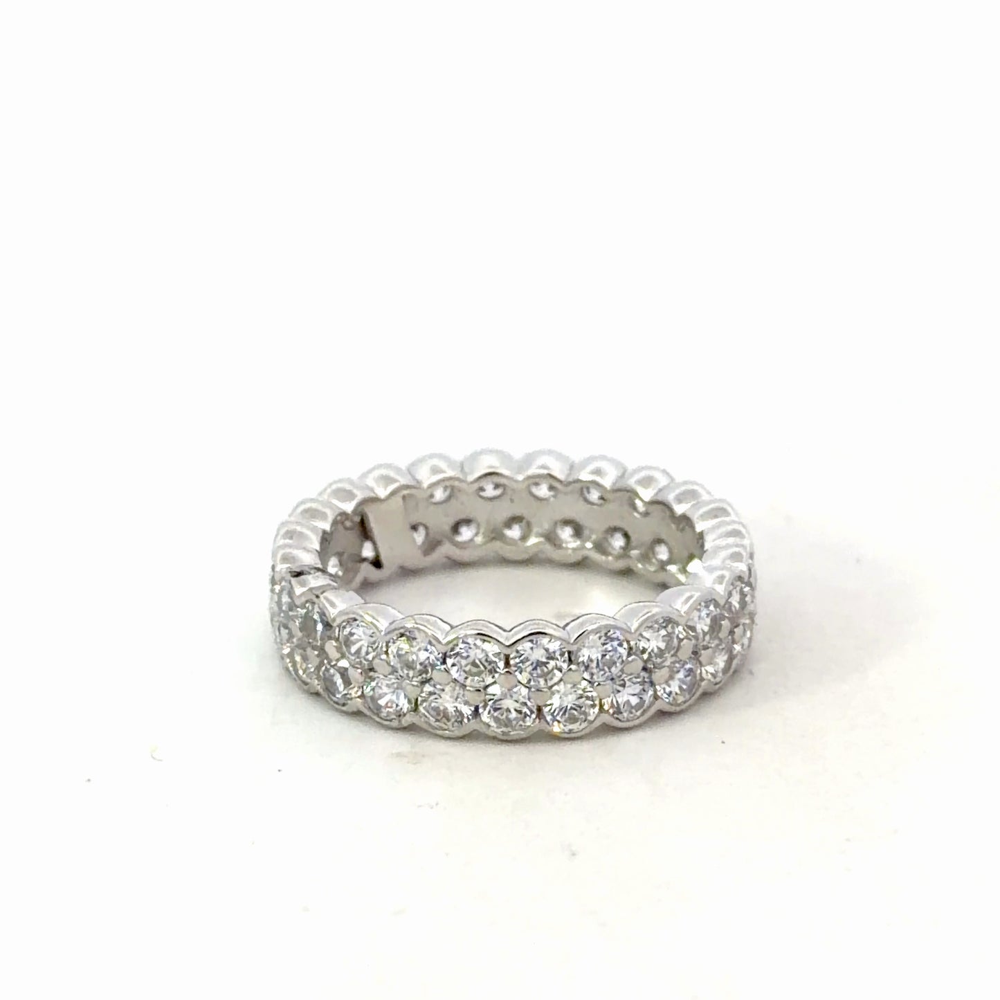 Sterling Silver Brilliant cut Eternity Ladies Band