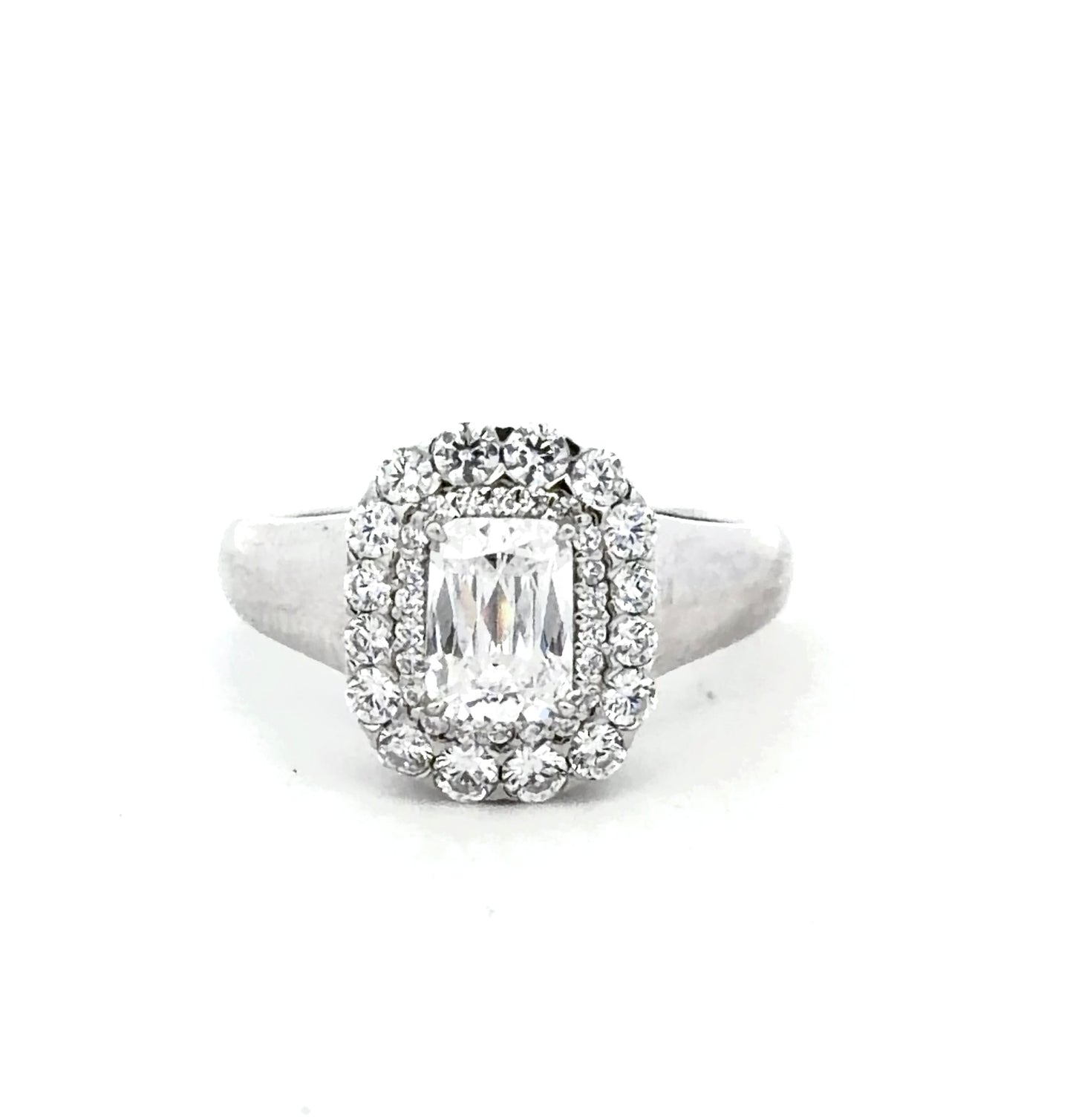 Sterling Silver Emerald Cut Ring