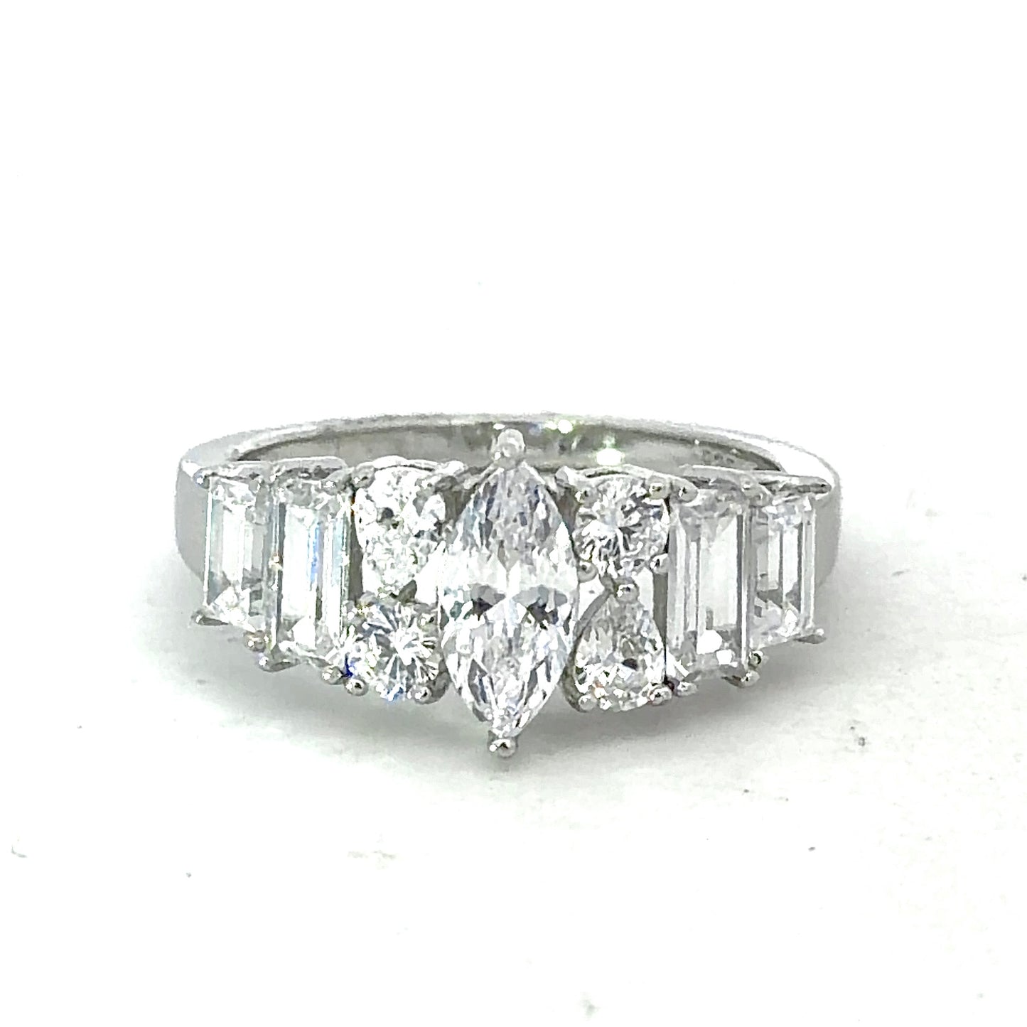 Sterling Silver Marquise cut Ring