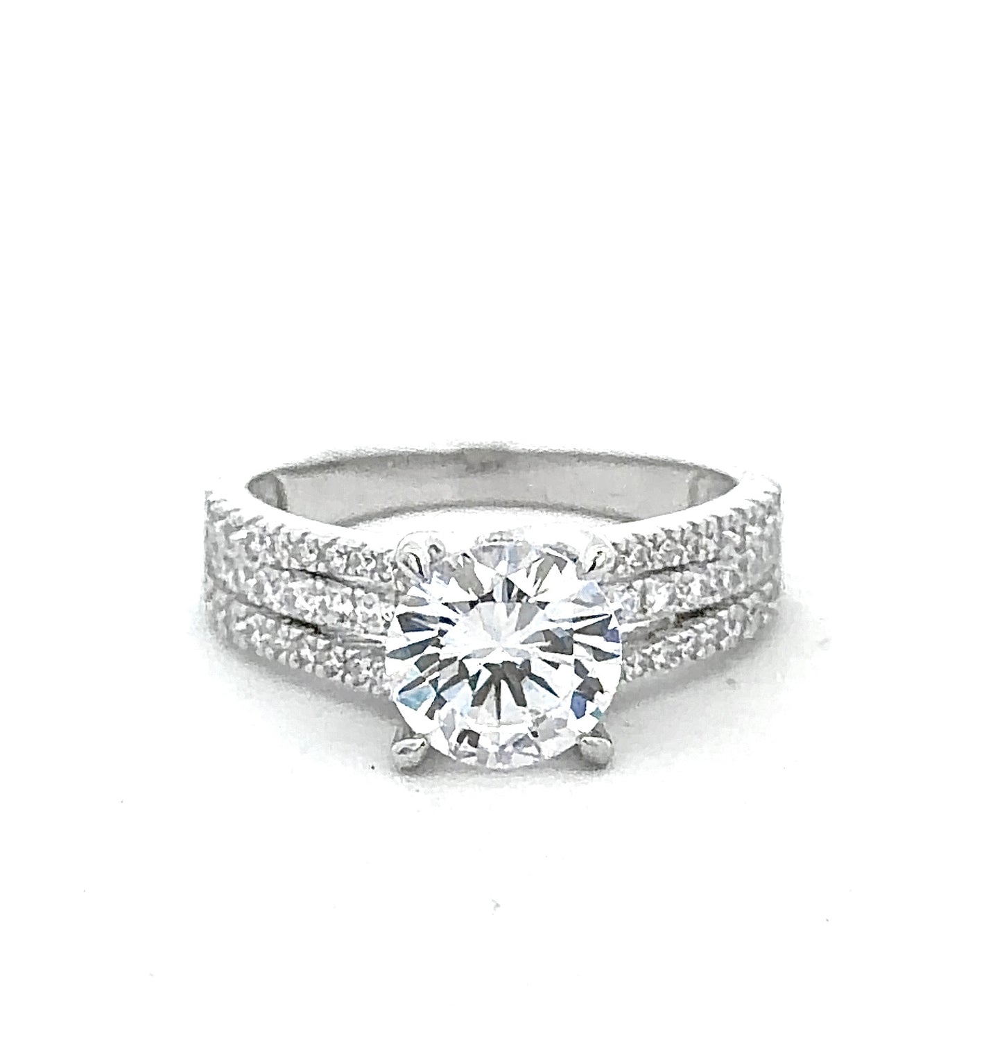Sterling Silver Brilliant Cut Ring