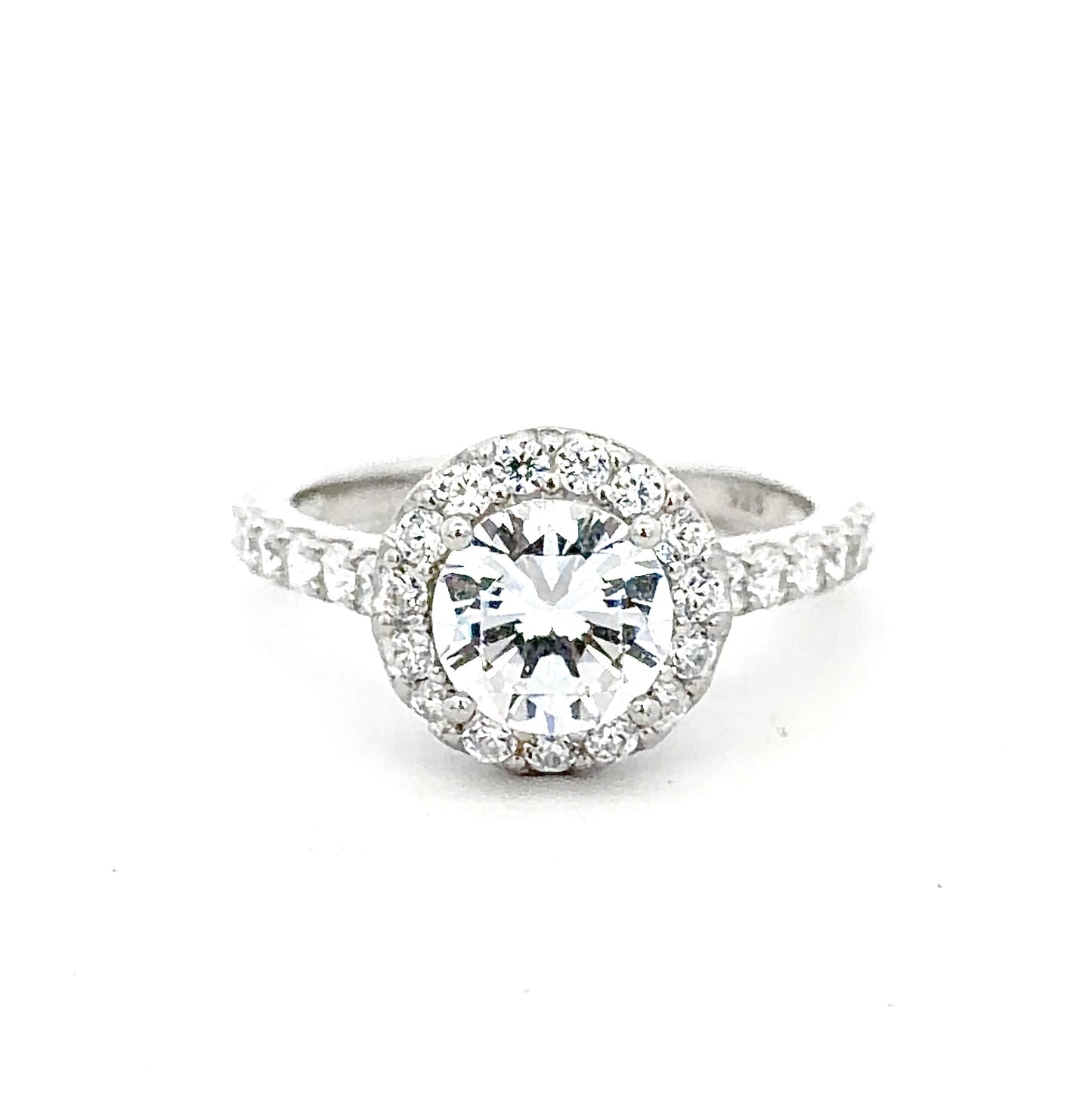 Sterling Silver Halo Ring