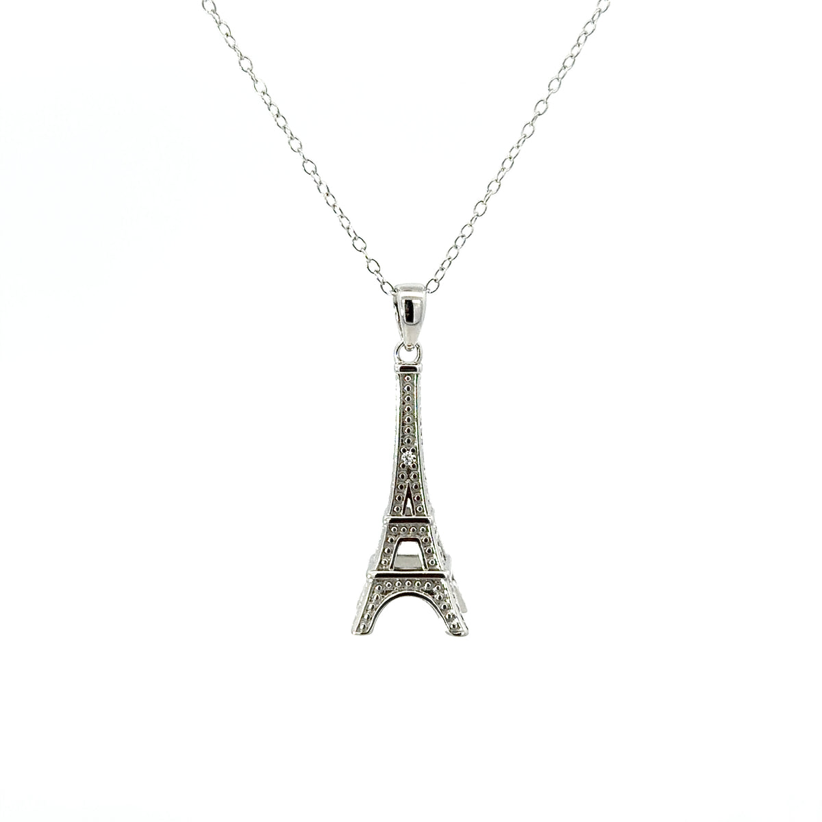 Sterling Silver Eiffel Tower Necklace