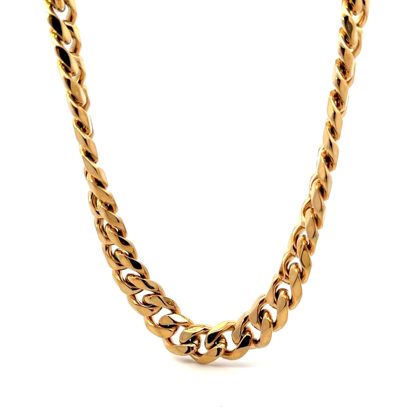 Gold Plated 10MM Cuban Link Chain Necklace