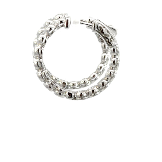 Bezel Set Hoop earrings