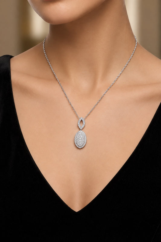 Sterling Silver Cubic Zirconia Necklace