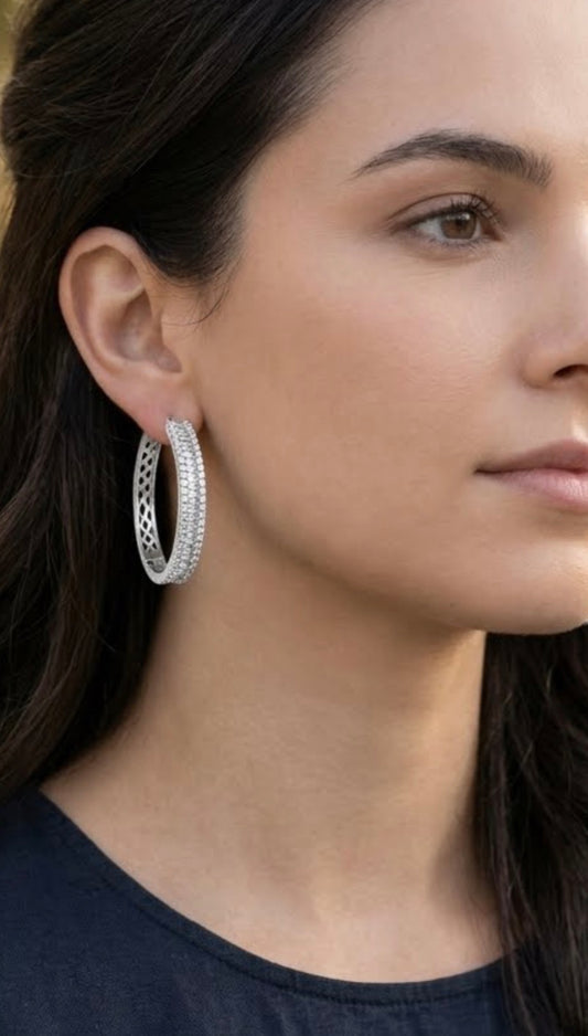 Baguette Hoop Earrings