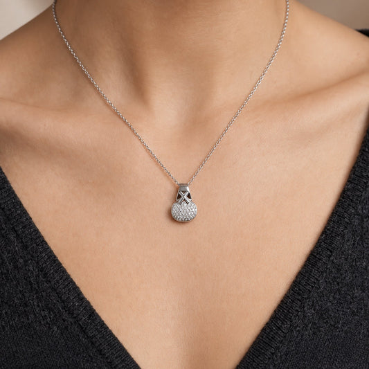 Sterling Silver X Necklace#