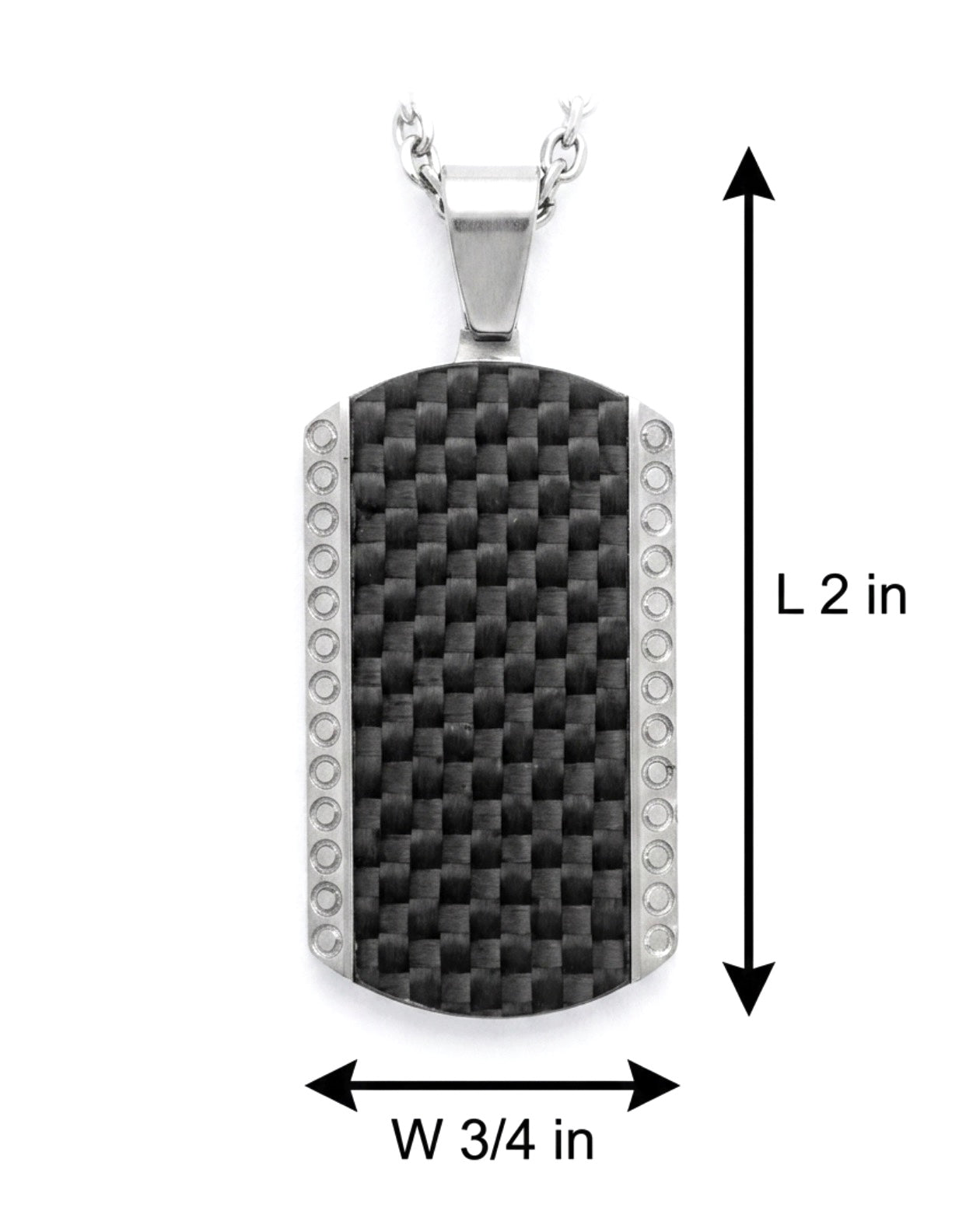 Stainless Steel Modern Men’s Dog Tag Pendant