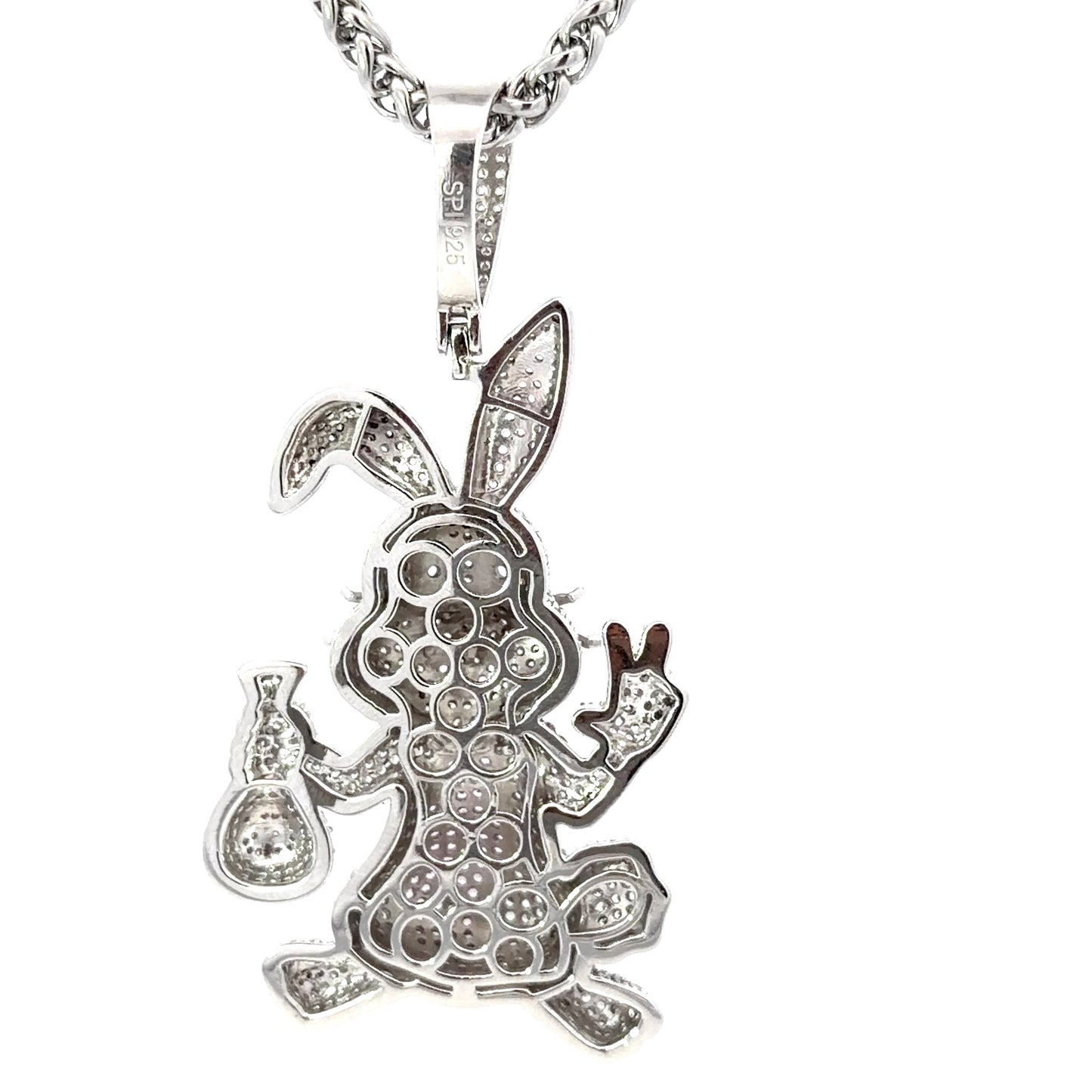 Sterling Silver Rabbit with Cash Pendant