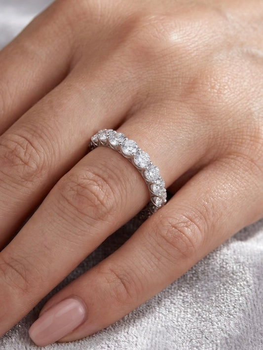 Sterling Silver Half Eternity Ladies Band