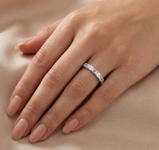 Sterling Silver Half Eternity Ladies Band