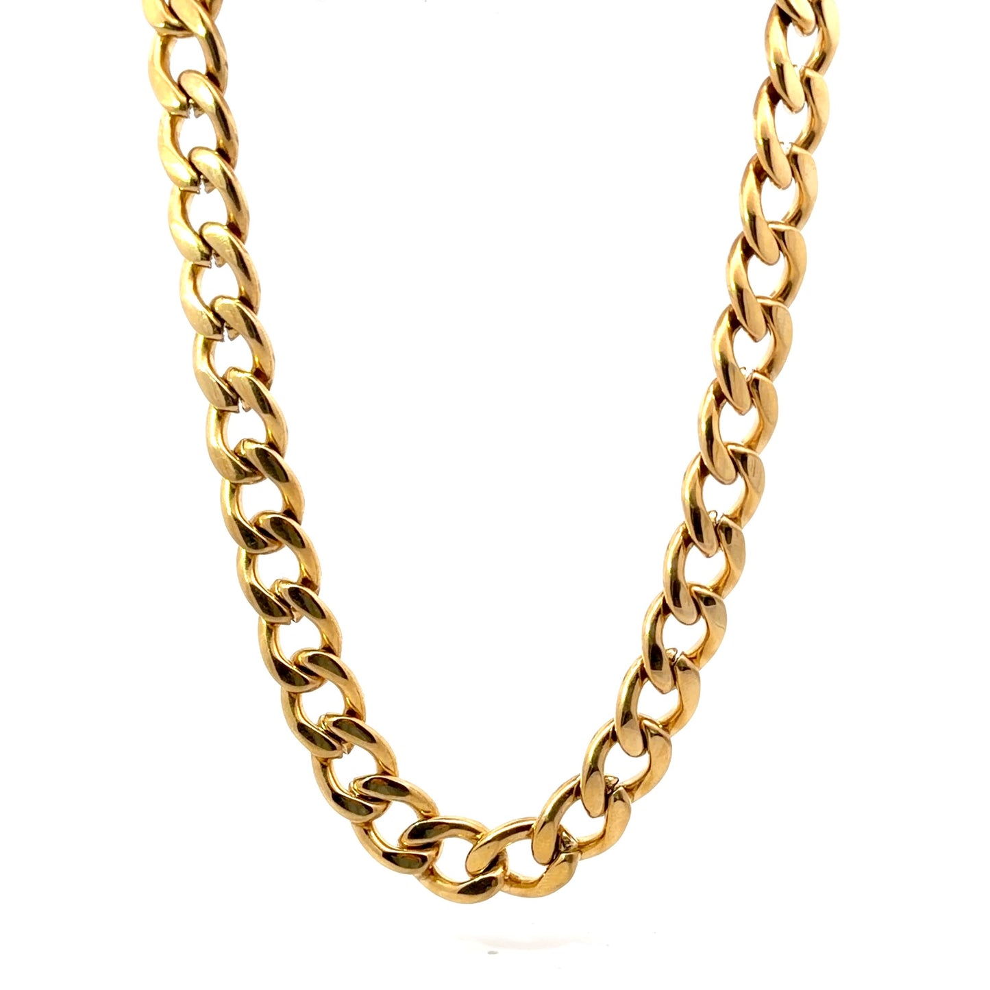 Gold Plated Curb Chain Necklace