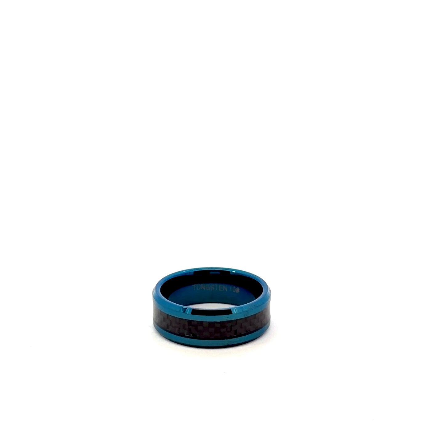 Men's Blue Tungsten Carbide Wedding Band