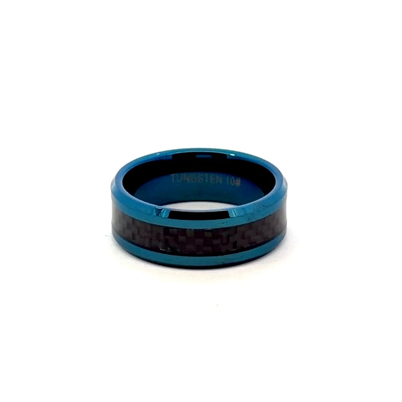 Men's Blue Tungsten Carbide Wedding Band