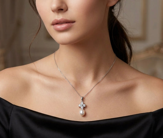 Sterling Silver Pearl Necklace