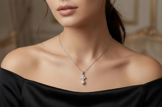 Sterling Silver Pearl Necklace