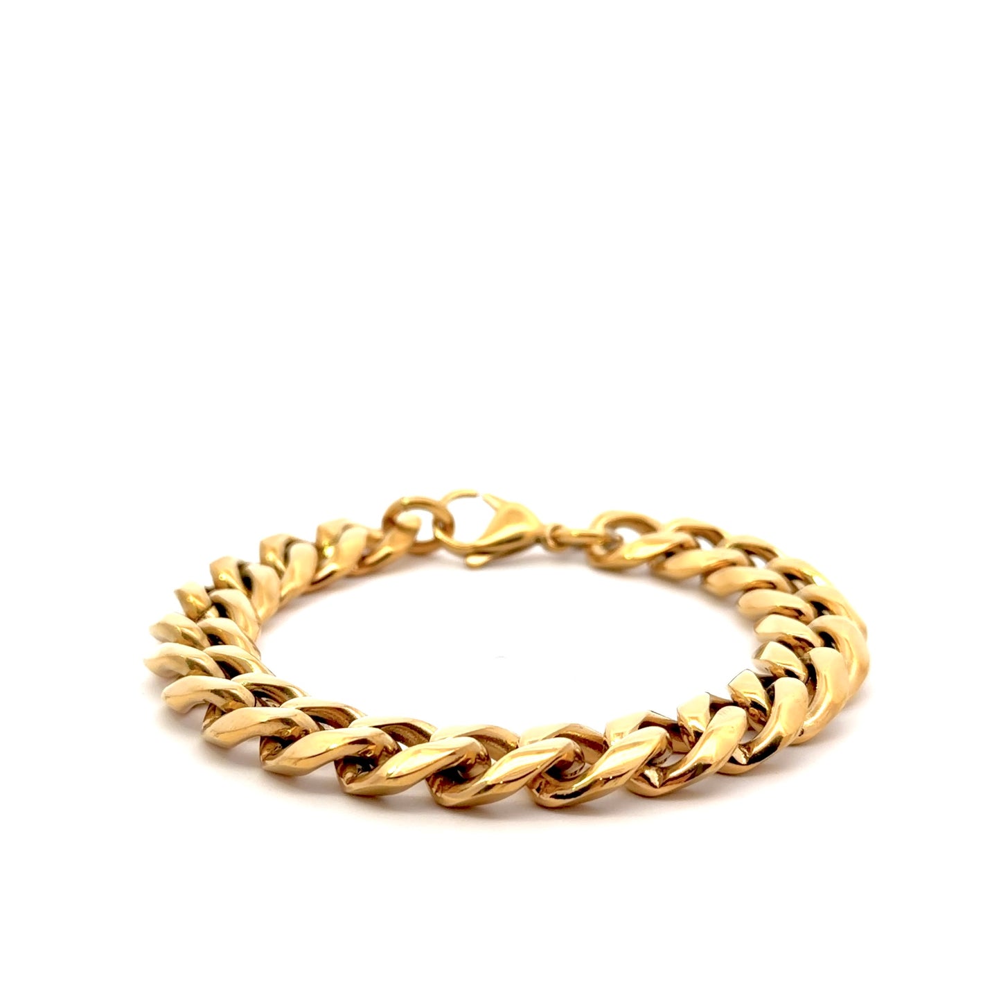 Gold Plated 12MM Cuban Link Bracelet