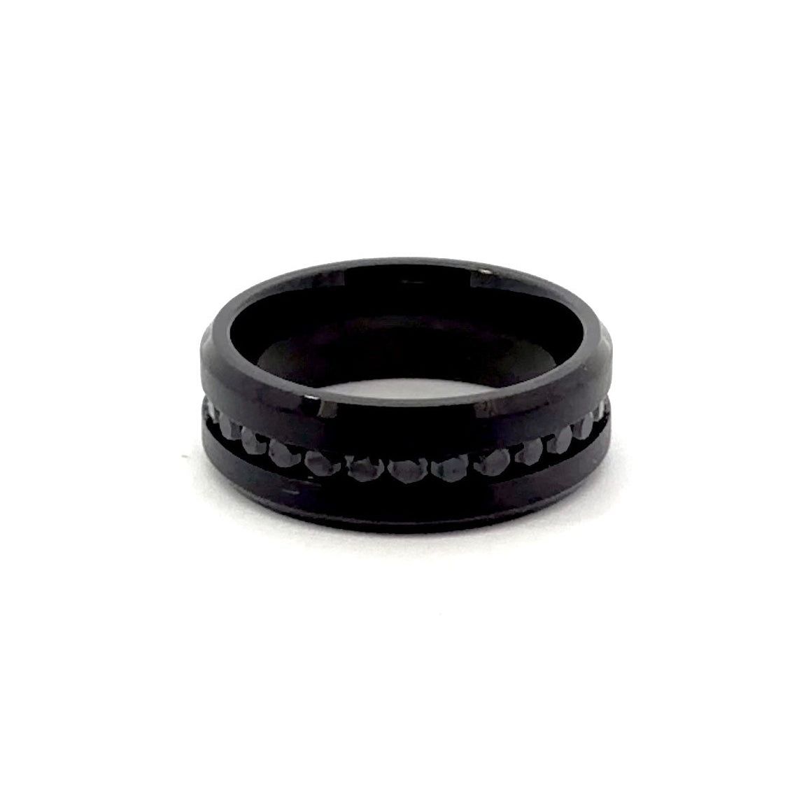 Black Eternity Ring Wedding Band
