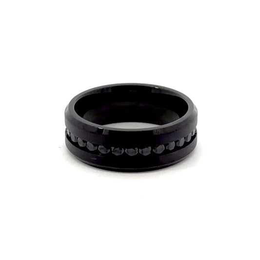 Black Eternity Ring Wedding Band