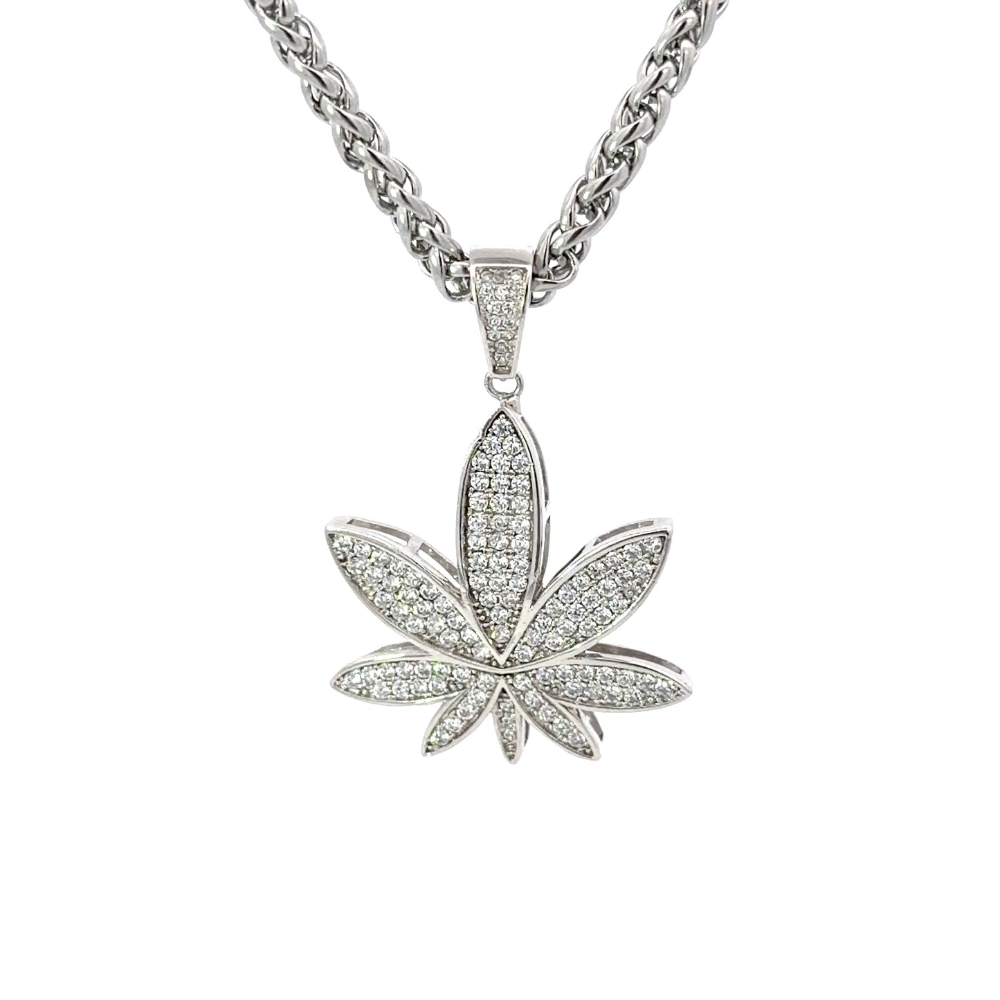 Sterling Silver Plant Leaf Pendant