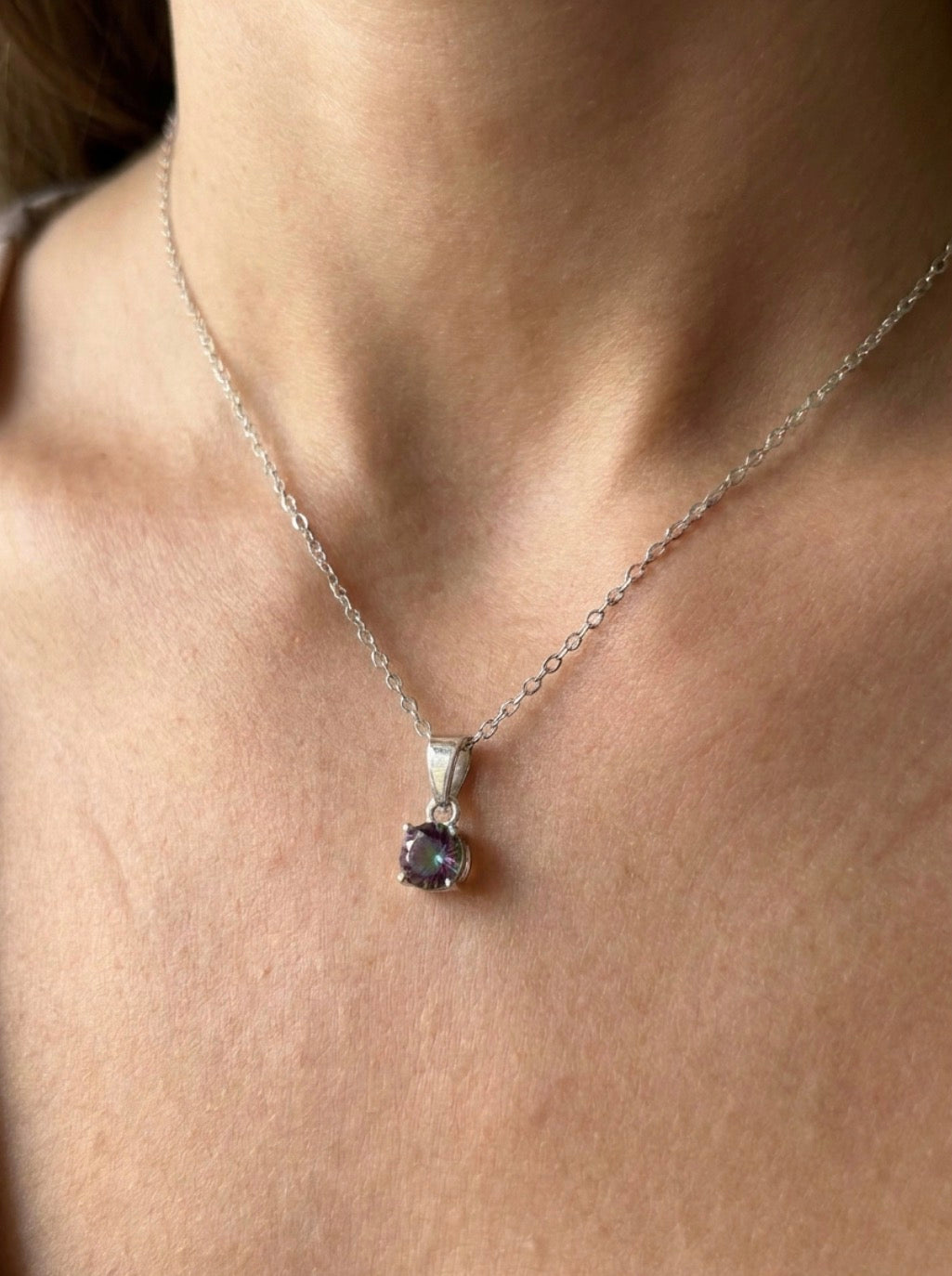 Sterling Silver Amethyst Necklace