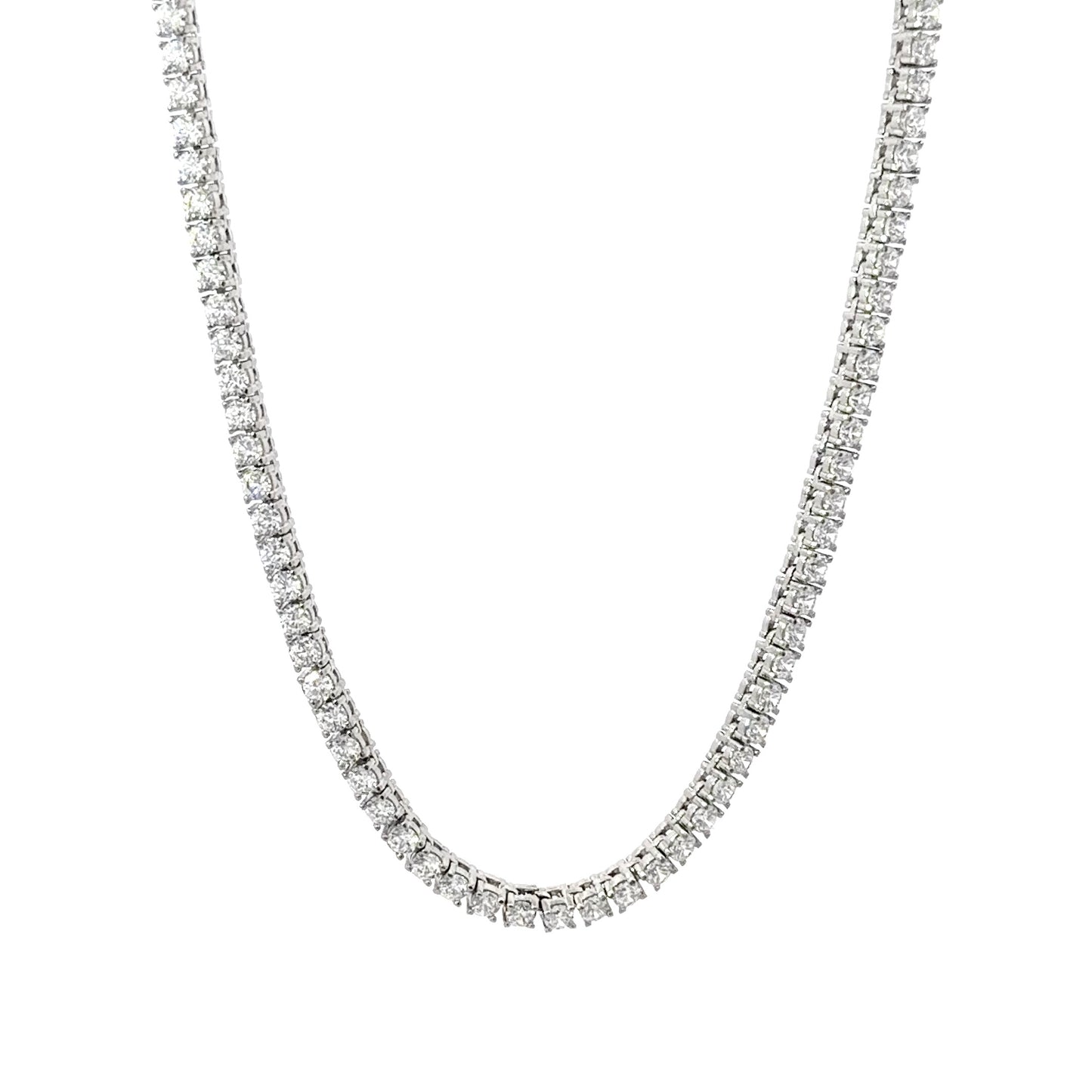 Men’s Sterling Silver CZ Necklace