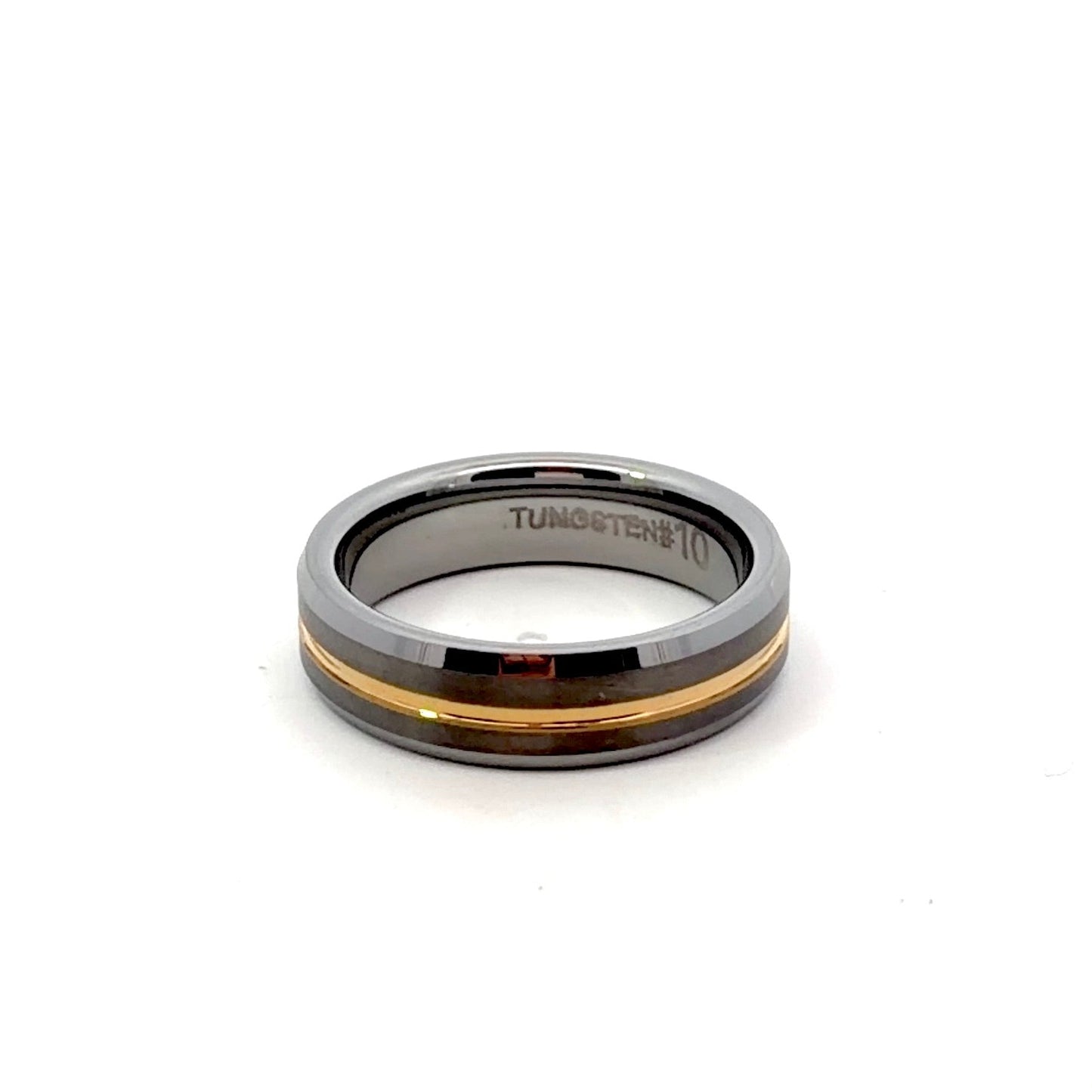 Two-tone Tungsten Carbide Wedding Band