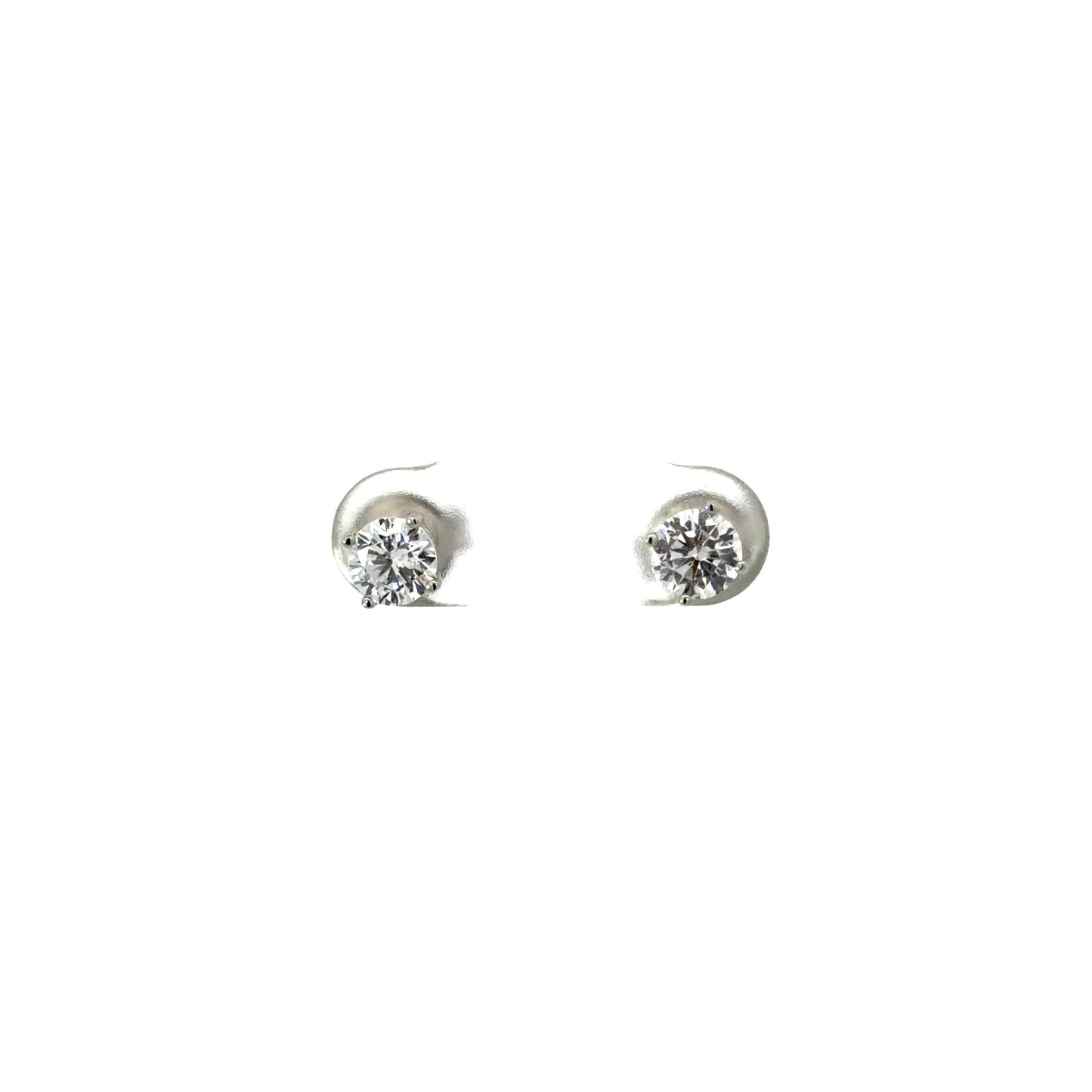 Sterling Silver Cubic Zirconia Stud Earrings