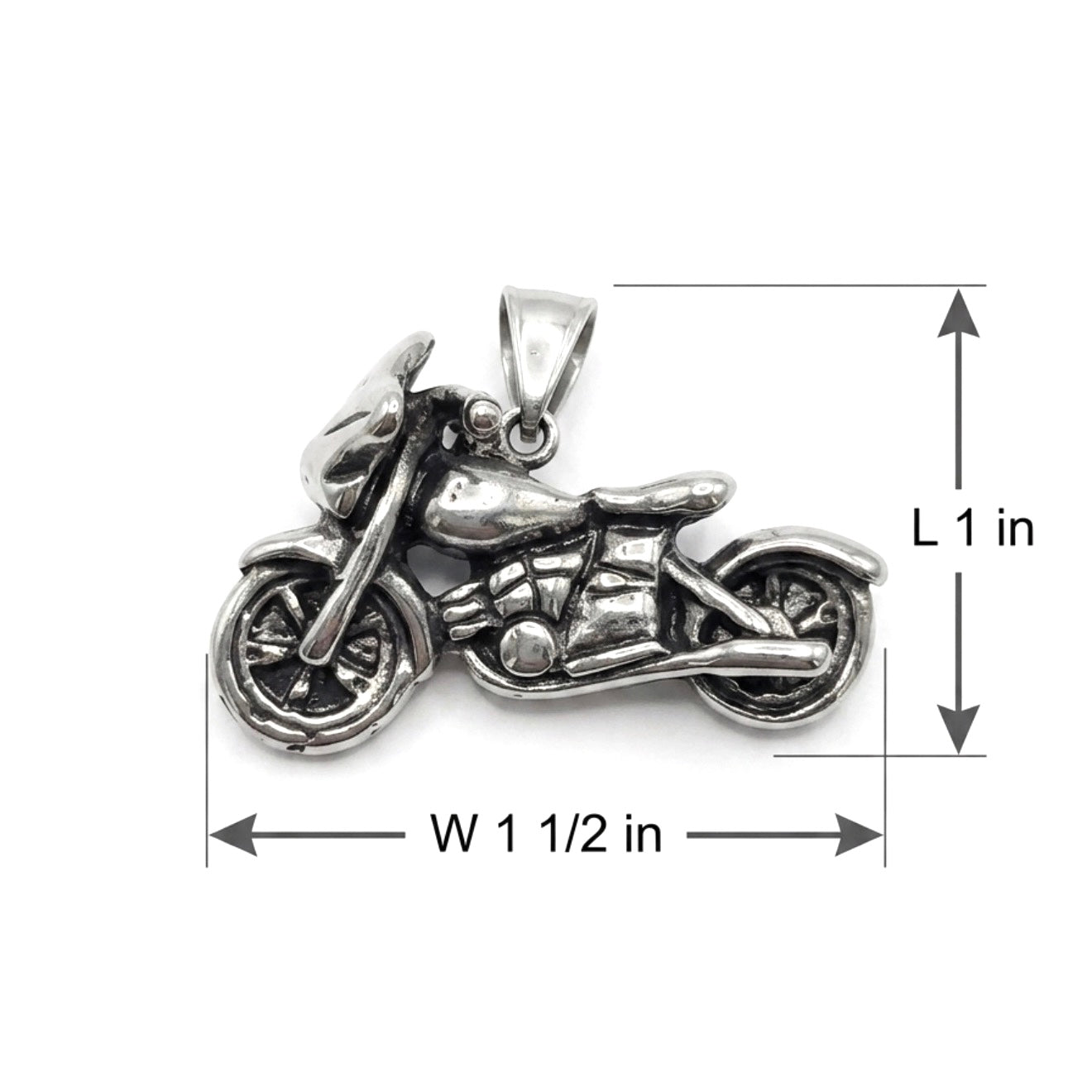 Stainless Steel Mens Motorcycle Pendant