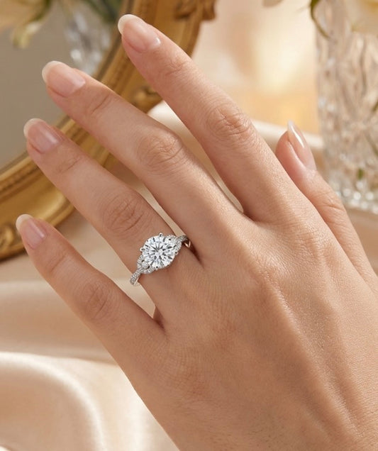 Sterling Silver 3-Stone Ring