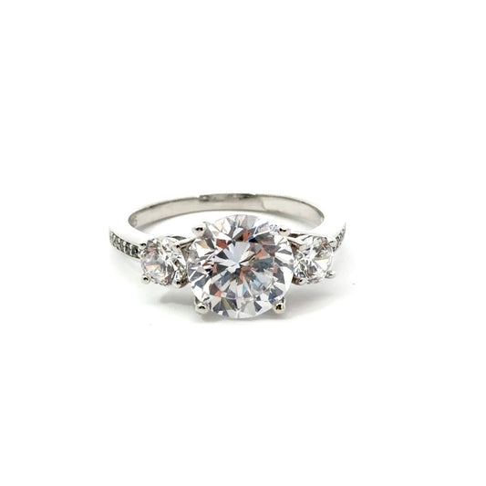Sterling Silver 3-Stone Ring