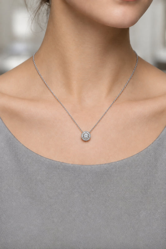 Sterling Silver Cubic Zirconia Necklace