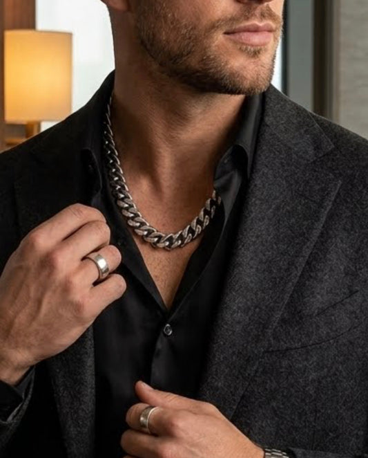 Classic Silver Miami Cuban Link Chain Necklace