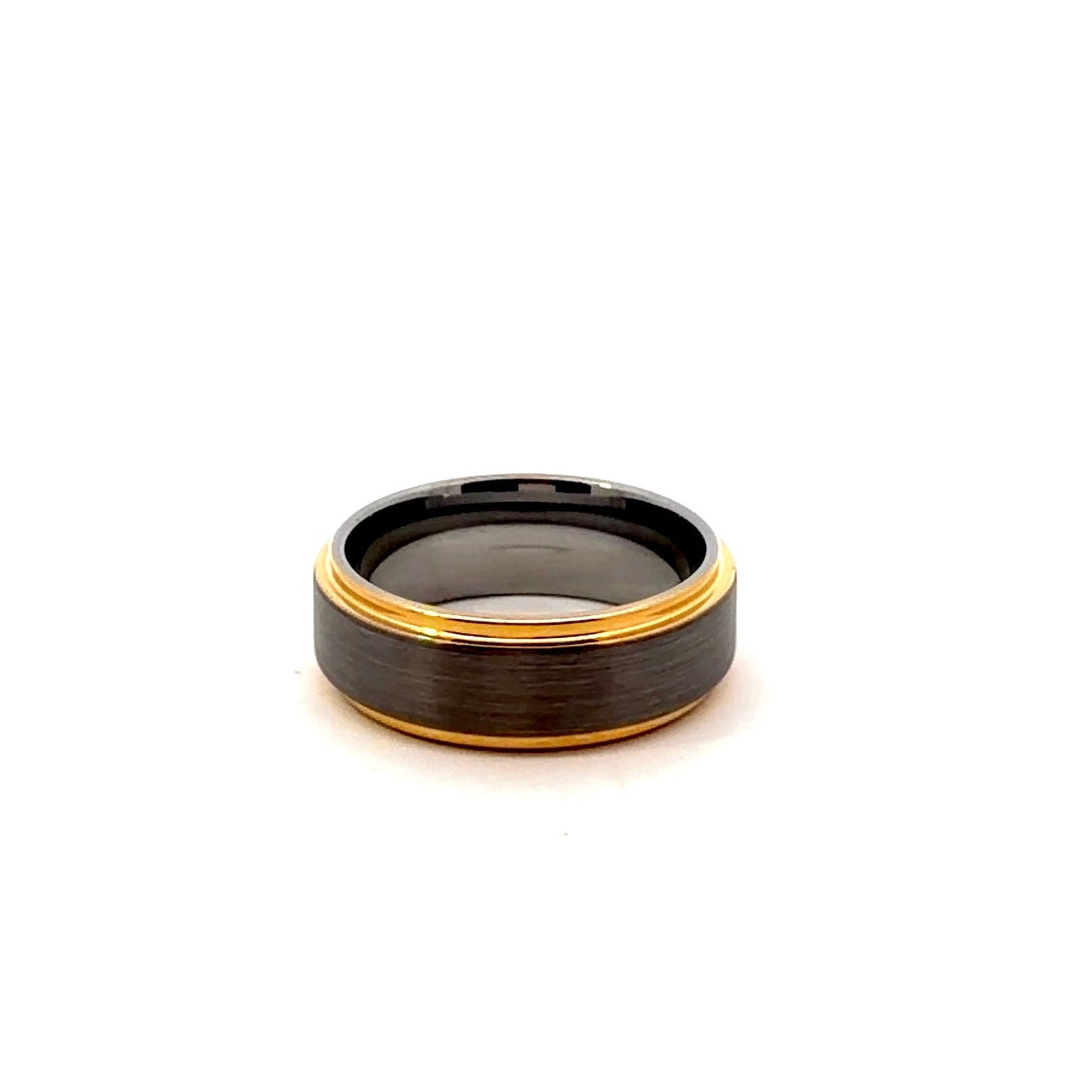 Tungsten Brushed Gold Wedding Band