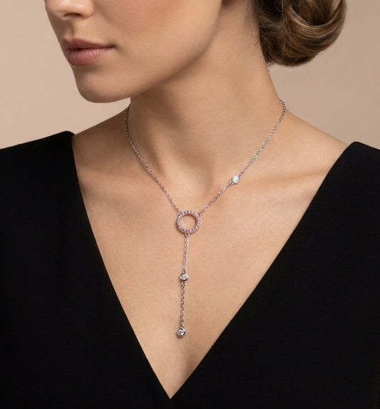 Sterling Silver Lariat Necklace