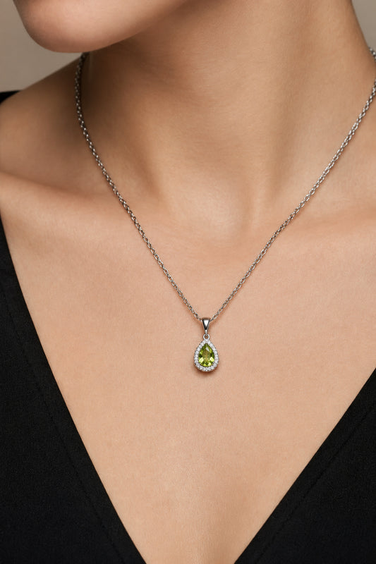Sterling Silver Peridot Necklace