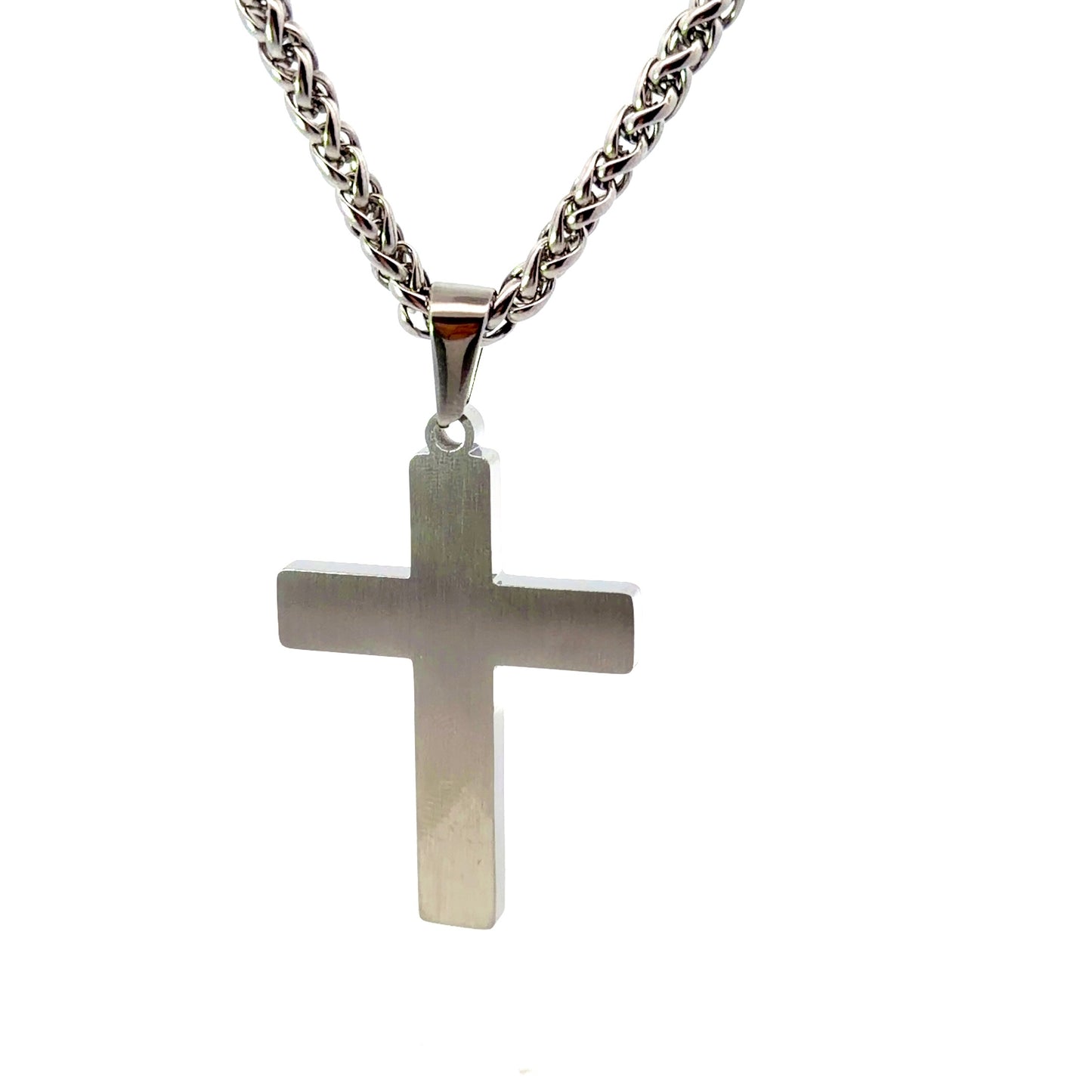Patriotic Stainless Steel Cross Pendant