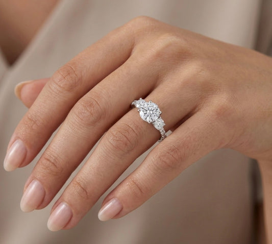 Sterling Silver 3 Stone Ring