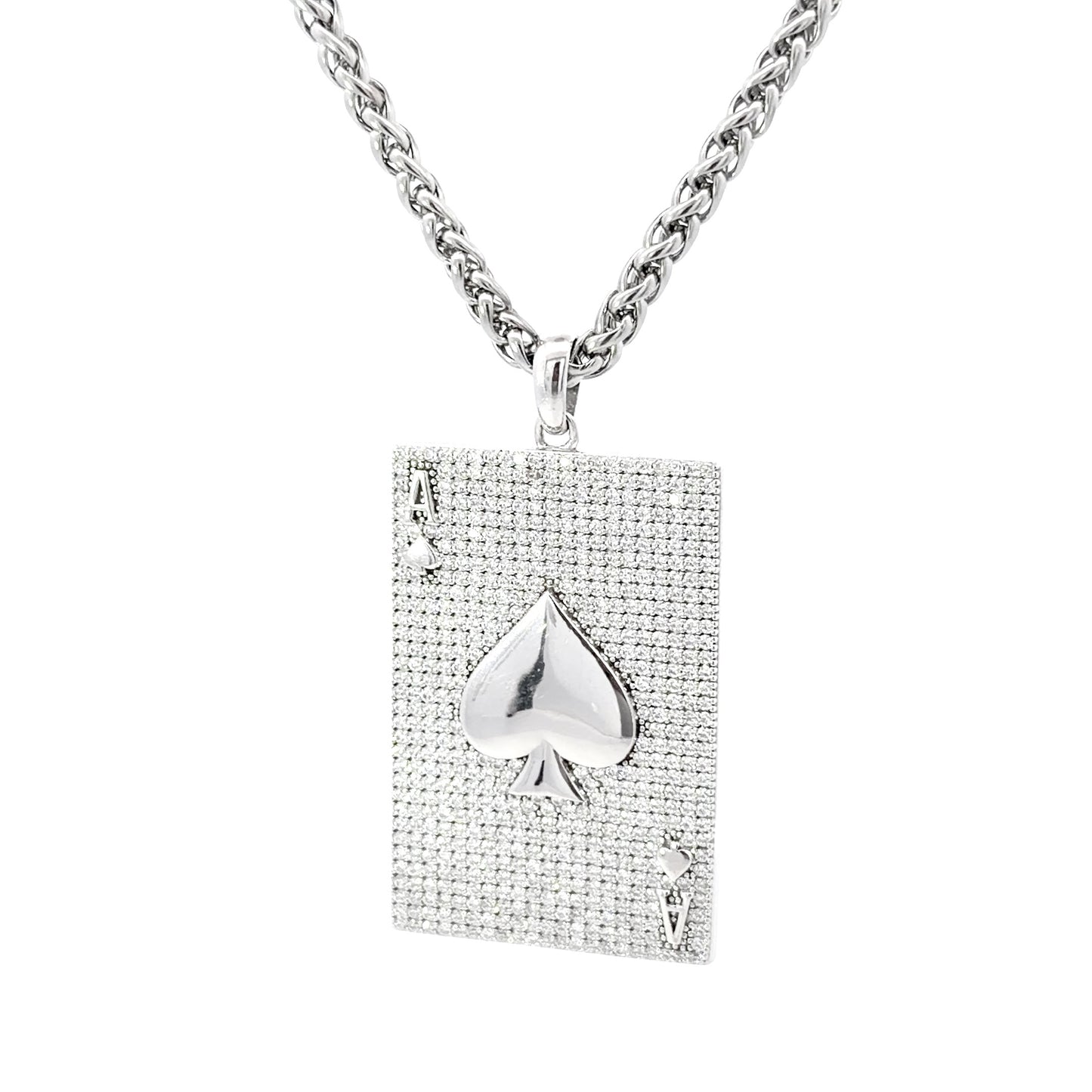 Sterling Silver Ace of Spades Pendant