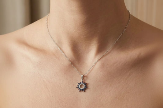 Sterling Silver Sunburst Necklace
