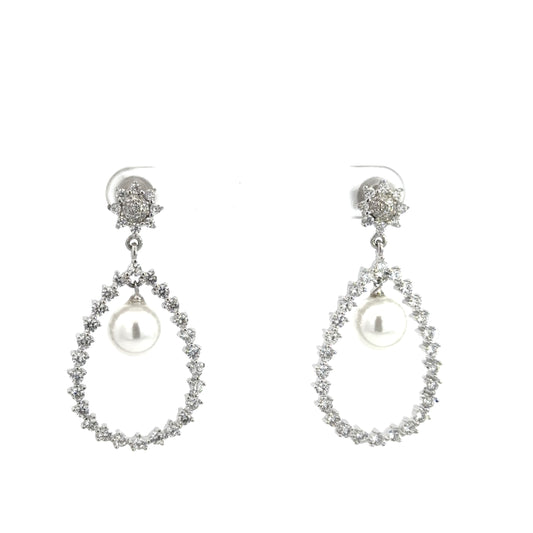 Pearl Suspended Drop Earrings