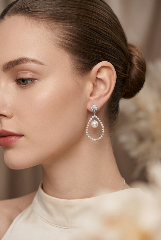 Sterling Silver Pearl Drop Earrings